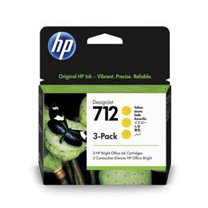 HP 712 3-Pack 29-ml Yellow DesignJetInk; 3ED79A
