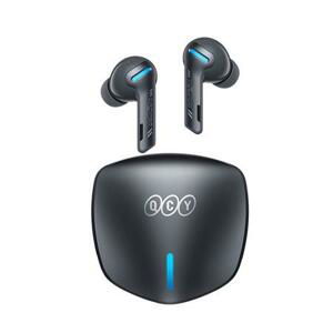 QCY G1 bezdrátová herní sluchátka s dobíjecím boxem,Bluetooth 5.2, černošedá; G1 black