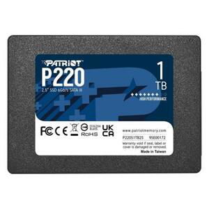 Patriot P220 1TB SSD / Interní / 2,5" / SATA 6Gb/s /; P220S1TB25