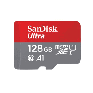 SanDisk Ultra microSDXC 128 GB + SD Adapter 140 MB/s A1 Class 10 UHS-I; SDSQUAB-128G-GN6MA