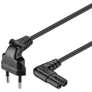 PremiumCord Kabel síťový 230V k magnetofonu se zahnutými konektory 5m; kpspm5-90