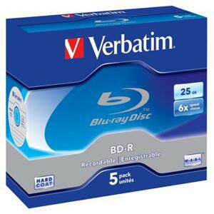 Verbatim BD-R SL media - 5ks, 6x, 25GB, jewel  43715; 43715