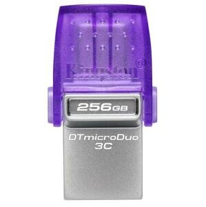 Kingston Flash Disk 256GB DataTraveler microDuo 3C 200MB/s dual USB-A + USB-C; DTDUO3CG3/256GB