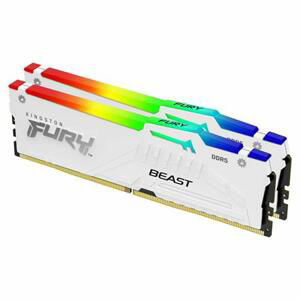 Kingston DIMM DDR5 (Kit of 2) FURY Beast White RGB EXPO 32GB 5200MT/s CL36; KF552C36BWEAK2-32