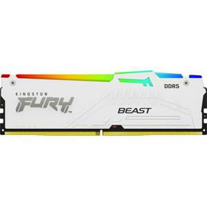 Kingston DIMM DDR5 FURY Beast White RGB XMP 16GB 6000MT/s CL40; KF560C40BWA-16