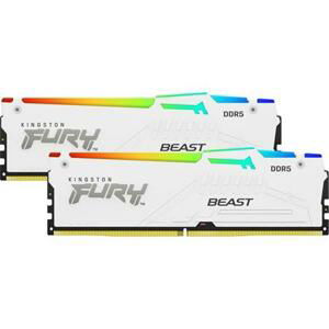 Kingston 64GB DDR5-5200MHz CL40 King. FB White RGB, 2x32GB; KF552C40BWAK2-64