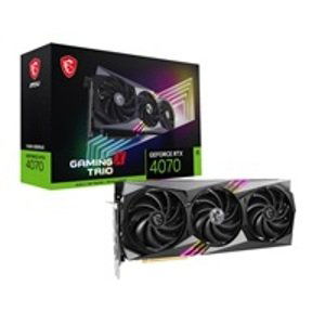 MSI VGA NVIDIA GeForce RTX 4070 GAMING X TRIO 12G, RTX 4070, 12GB GDDR6X, 3xDP, 1xHDMI; RTX 4070 GAMING X TRIO 12G