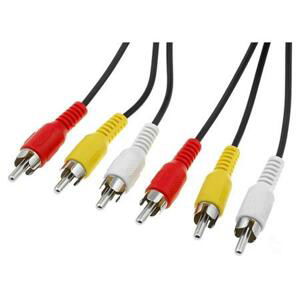 PremiumCord Kabel 3x CINCH-3x CINCH M/M 5m; kjackcmm3-5