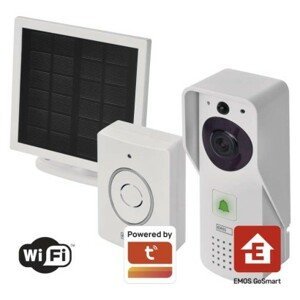 GoSmart Domovní bezdrátový bateriový videozvonek IP-09D s Wi-Fi a solárním panelem; H4030