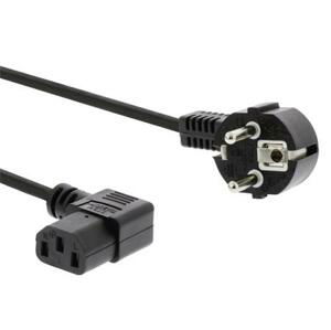 PremiumCord Kabel síťový 230V k počítači 5m, IEC konektor do úhlu 90°; kpsp5-90