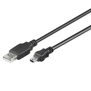 PremiumCord Kabel USB 2.0, A-B mini, 5pinů, 1m; ku2m1a