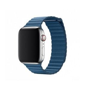 Řemínek pro Apple Watch 38mm / 40mm - Devia, LeatherLoop Cape Cod Blue