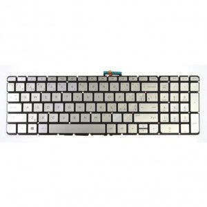 HP Pavilion 15-BC001NF klávesnice na notebook CZ/SK Stříbrná, Bez rámečku, Podsvícená