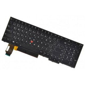 Lenovo ThinkPad L580 20LX klávesnice na notebook CZ/SK Černá s rámečkem, Podsvícená, Trackpoint