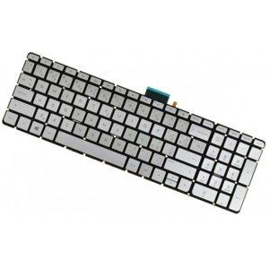 HP 17-ab klávesnice na notebook CZ/SK Stříbrná, Bez rámečku, Podsvícená