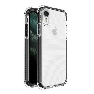 Spring Armor silikonové pouzdro s barevným lemem na iPhone XR black