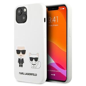 Karl Lagerfeld KLHCP13SSSKCW hard silikonové pouzdro iPhone 13 Mini 5.4" white Silicone Karl & Choupette