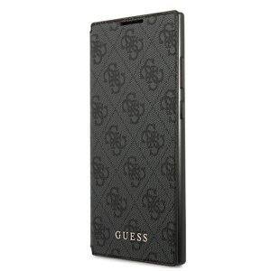 Guess GUBKS22LG4GFGR knížkové pouzdro Samsung Galaxy S22 ULTRA 5G gray book 4G Metal Gold Logo