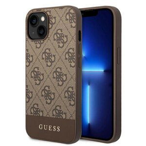 Guess GUHCP14SG4GLBR hard silikonové pouzdro iPhone 14 6.1" brown 4G Stripe Collection