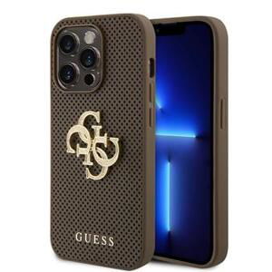 Guess hard obal na iPhone 15 PRO MAX 6.7" Taupe 4G Glitter Metal Logo