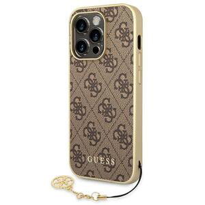 Guess hard silikonový kryt iPhone 15 PRO 6.1" brown 4G Charms Collection