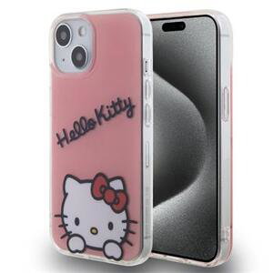 Hello Kitty silikonový obal na iPhone 15 6.1" Pink IML Daydreaming Logo