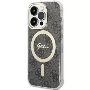 Guess hard silikonové pouzdro iPhone 15 PRO 6.1" black IML 4G MagSafe