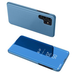 Knížkový kryt na Samsung Galaxy S24 ULTRA s průhlednou přední stranou Blue