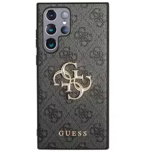 Guess hard silikonové pouzdro Samsung Galaxy S24 ULTRA black 4G Big Metal Logo