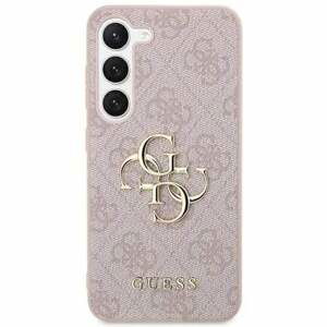 Guess hard silikonový kryt Samsung Galaxy S24 PLUS pink 4G Big Metal Logo