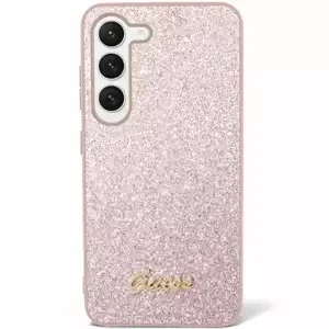 Guess hard silikonový kryt Samsung Galaxy S24 5G pink Glitter Script
