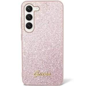 Guess hard silikonové pouzdro Samsung Galaxy S24 PLUS pink Glitter Script