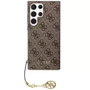 Guess hard silikonový kryt Samsung Galaxy S24 ULTRA brown 4G Charms Collection