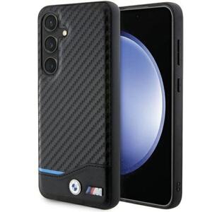 BMW obal na Samsung Galaxy S24 5G Black Leather Carbon