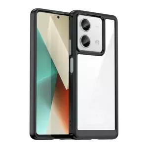 Silikonové pouzdro na Xiaomi Redmi Note 13 Space s barevným rámem Black