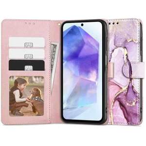 Knížkový obal na Samsung Galaxy A34 5G Tech-Protect Wallet Marble