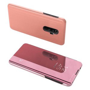 Knížkové pouzdro pro Xiaomi Redmi Note 8 Pro pink s průhlednou přední stranou