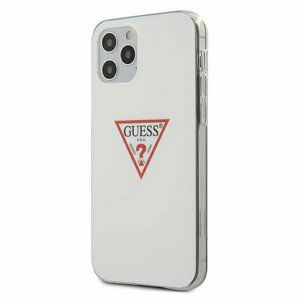 Guess GUHCP12MPCUCTLWH hard silikonové pouzdro iPhone 12 / 12 Pro 6.1" white Triangle Collection