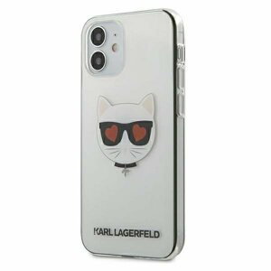 Karl Lagerfeld KLHCP12SCLTR hard silikonové pouzdro iPhone 12 Mini 5.4" transparent Choupette