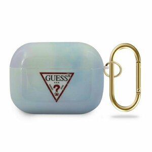 Guess GUACAPTPUMCGC02 pouzdro na AirPods PRO blue Tie & Dye Collection