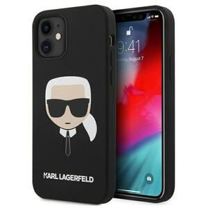 Karl Lagerfeld KLHCP12SSLKHBK hard silikonové pouzdro iPhone 12 Mini 5.4" black silicone Karl`s head