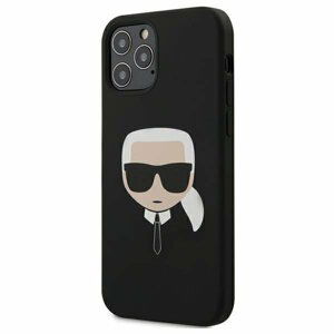 Karl Lagerfeld KLHCP12MSLKHBK hard silikonové pouzdro iPhone 12 / 12 Pro 6,1" black silicone Karl`s head