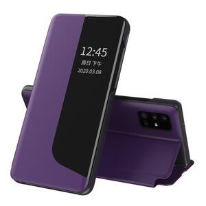 Knížkové pouzdro s imitací kůže na Huawei Y6p / Honor 9A purple