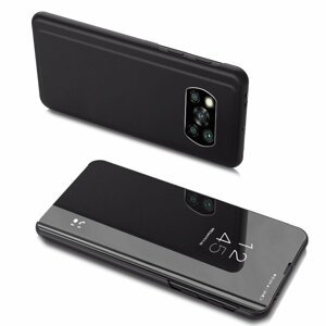 Knížkové pouzdro na Xiaomi Poco X3 Pro / X3 NFC s průhlednou přední stranou black