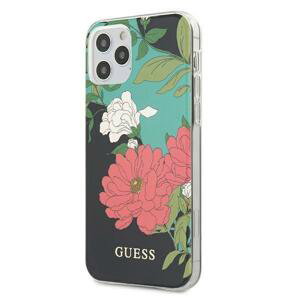 Guess GUHCP12MIMLFL01 hard silikonové pouzdro iPhone 12 / 12 Pro 6.1" black N°1 Flower Collection