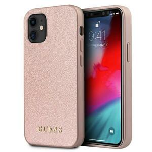 Guess GUHCP12SIGLRG hard silikonové pouzdro iPhone 12 Mini 5.4" rose gold Iridescent