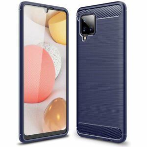 Carbon silikonové pouzdro na Samsung Galaxy A42 5G blue