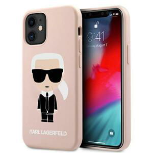 Karl Lagerfeld KLHCP12SSLFKPI hard silikonové pouzdro iPhone 12 Mini 5.4" light pink silicone Iconic