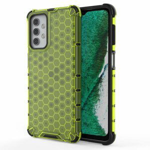 Honeycomb pancéřové pouzdro se silikonovým rámem pro Samsung Galaxy A32 5G green