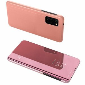 Knížkové pouzdro na Samsung Galaxy A72 pink s průhlednou přední stranou